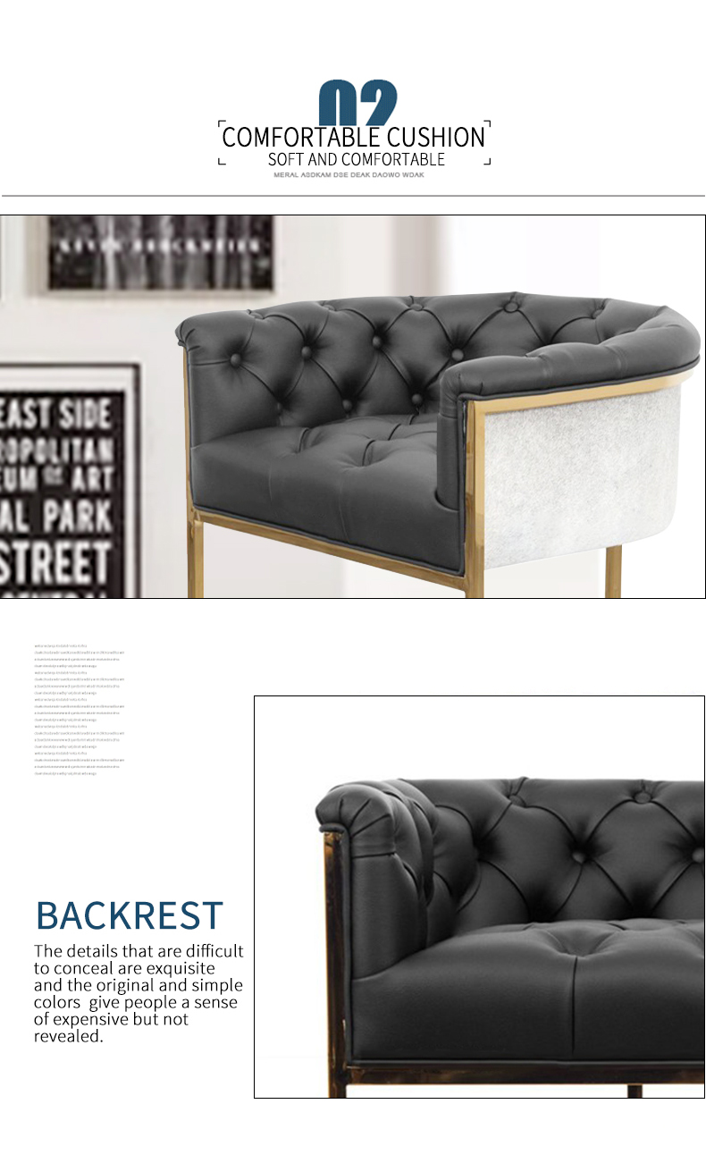 Металлический барный стул из нержавеющей стали